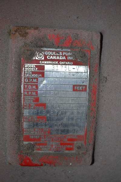 GOULDS 3175L-M 16X18-22 STAINLESS POWER END 10000GPM 125FT - MISCELLANEOUS
