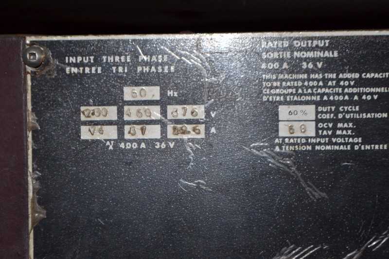 LINCOLN ELECTRIC IDEALARC R3R-400 VARIABLE VOLTAGE DC WEDLER - MISCELLANEOUS