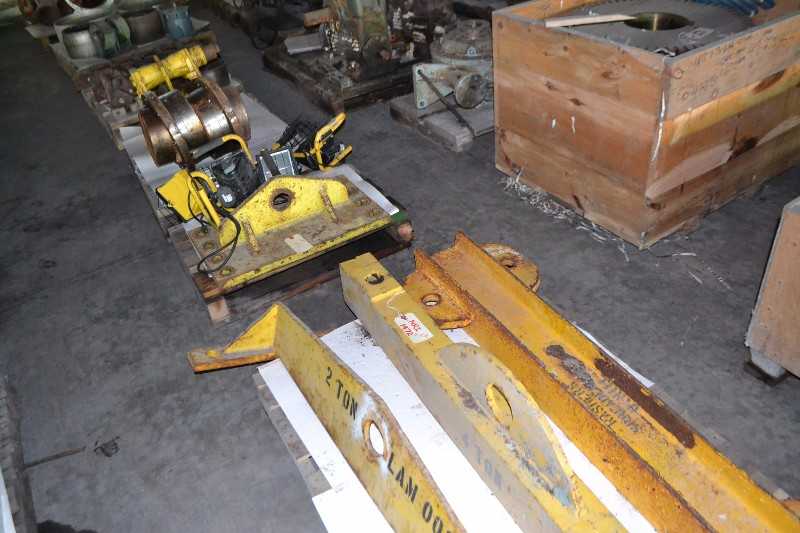 CONTENTS OF SKID - ASSORTED CRANE PARTS + LIGHTING - MISCELLANEOUS
