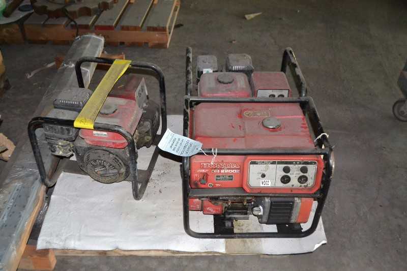 HONDA EB 2200X PORTABLE GENERATORN, 2x HONDA EX2500 GENERATORS LOT OF 3 - MISCELLANEOUS