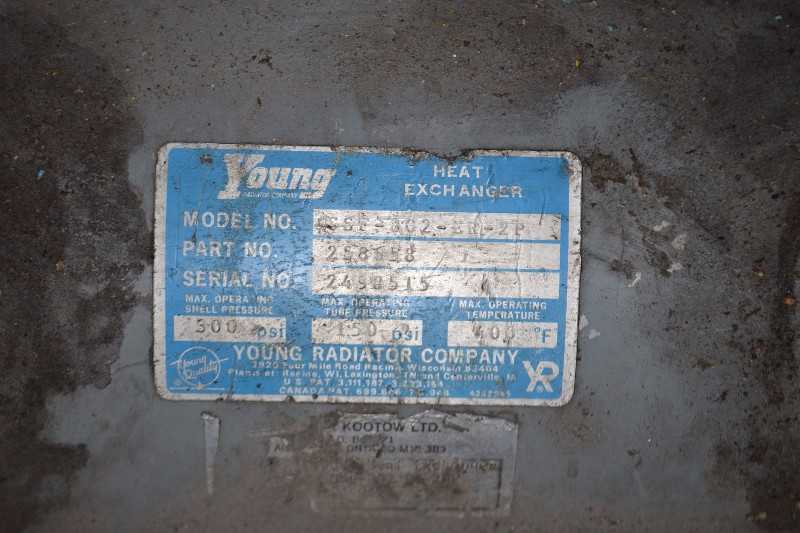 YOUNG SSF-802-ER-2P 300PSI HEAT EXCHANGER - MISCELLANEOUS