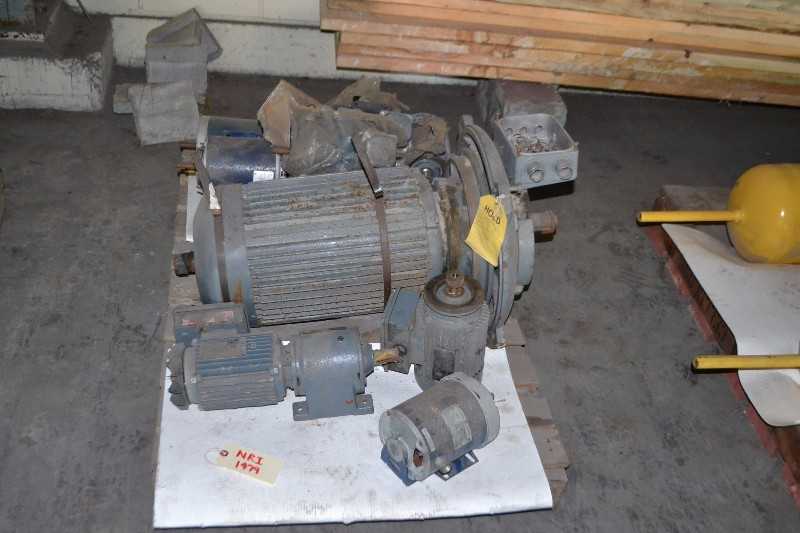 CONTENTS OF SKID - ELECTRIC MOTORS - MISCELLANEOUS