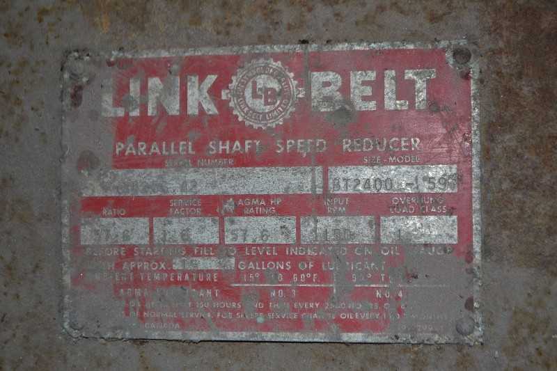 LINK BELT BT2400-159 57.6:1 SPEED GEAR REDUCER - MISCELLANEOUS