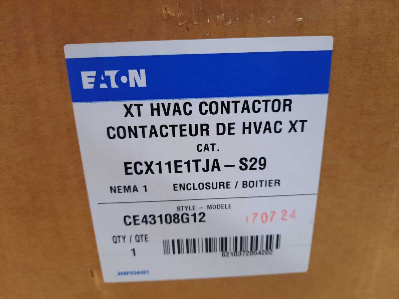 Quantity of 2x ECX11E1TJA-S29 Contactors - CONTACTORS