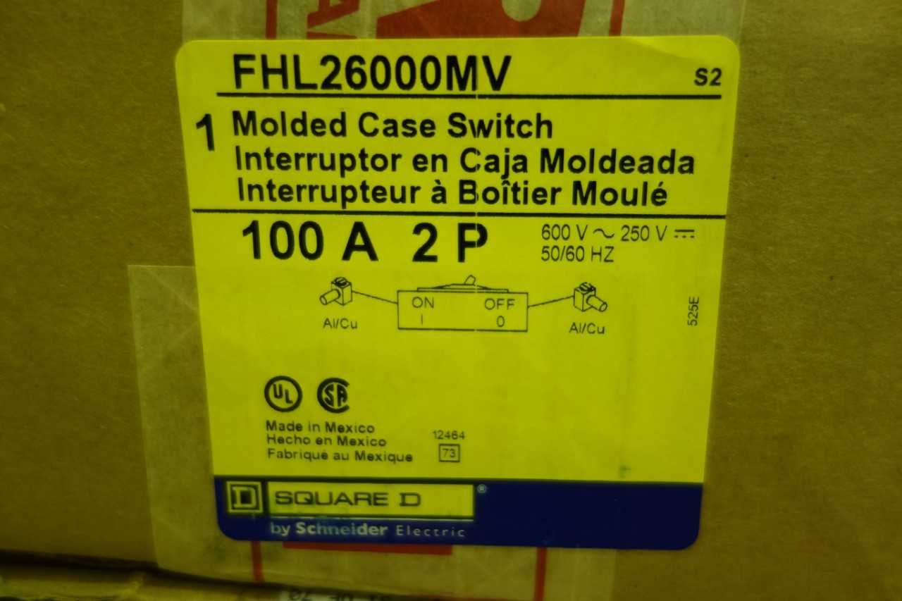 LOT OF 4 SQUARE D FHL2600MV MOLDED CASE SWITCHES - CIRCUIT BREAKERS