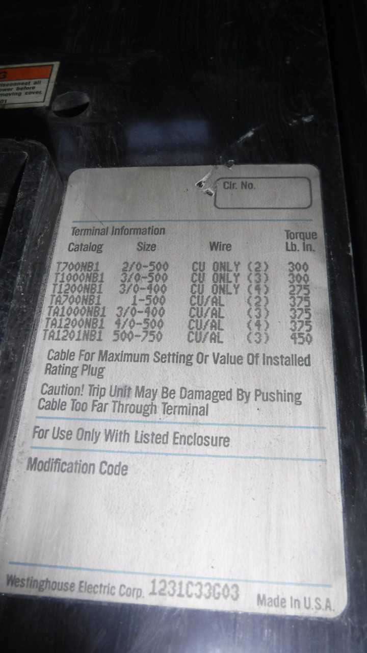 Lot of Two 1200 Amp Westinghouse Circuit Breaker - CIRCUIT BREAKERS