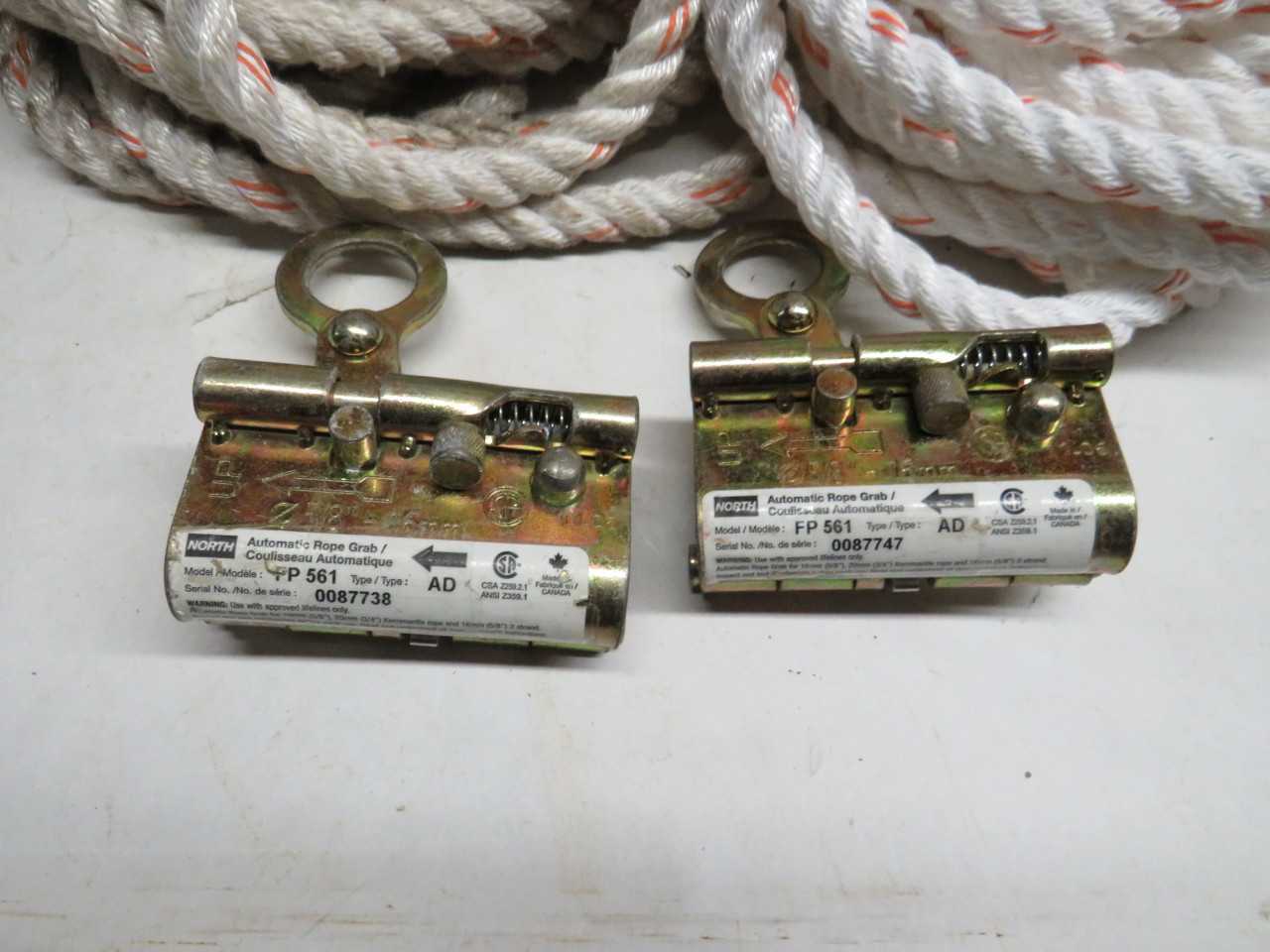 LOT OF 2 NORTH ROPE GRAB KIT, PP 561 - SAFETY EQUIPMENT