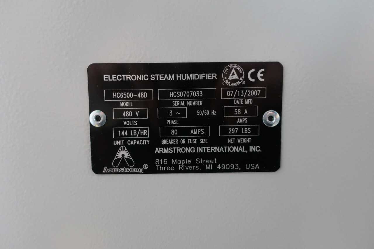 ARMSTRONG ELECTRONIC STEAM HUMIDIFIER - AUTOMATION & CONTROLS