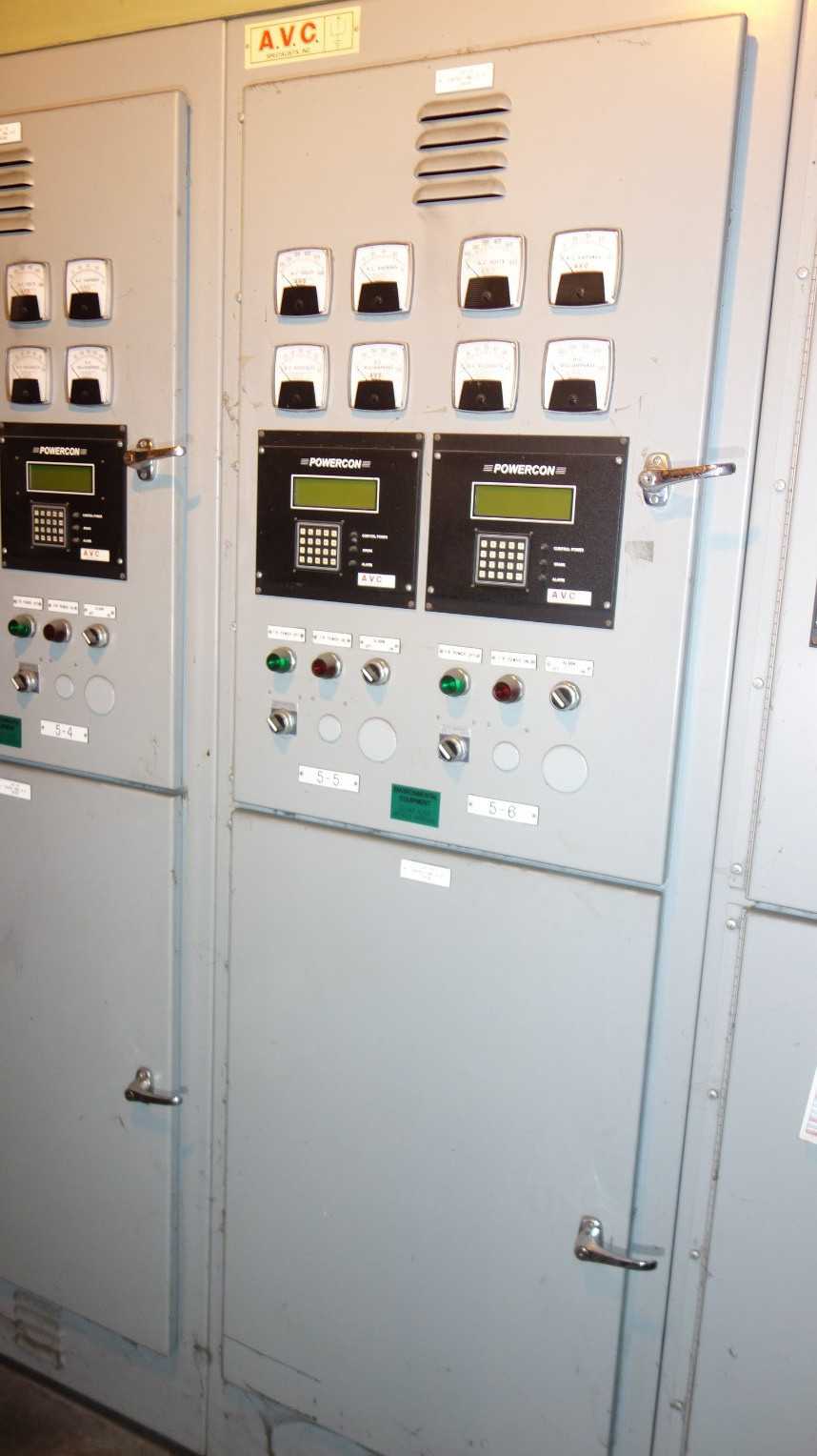 4X VERTICAL SECTIONS AVC POWERCON PAS19022 480V ELECTRICAL CONTROL CABINETS - ELECTRICAL COMPONENTS