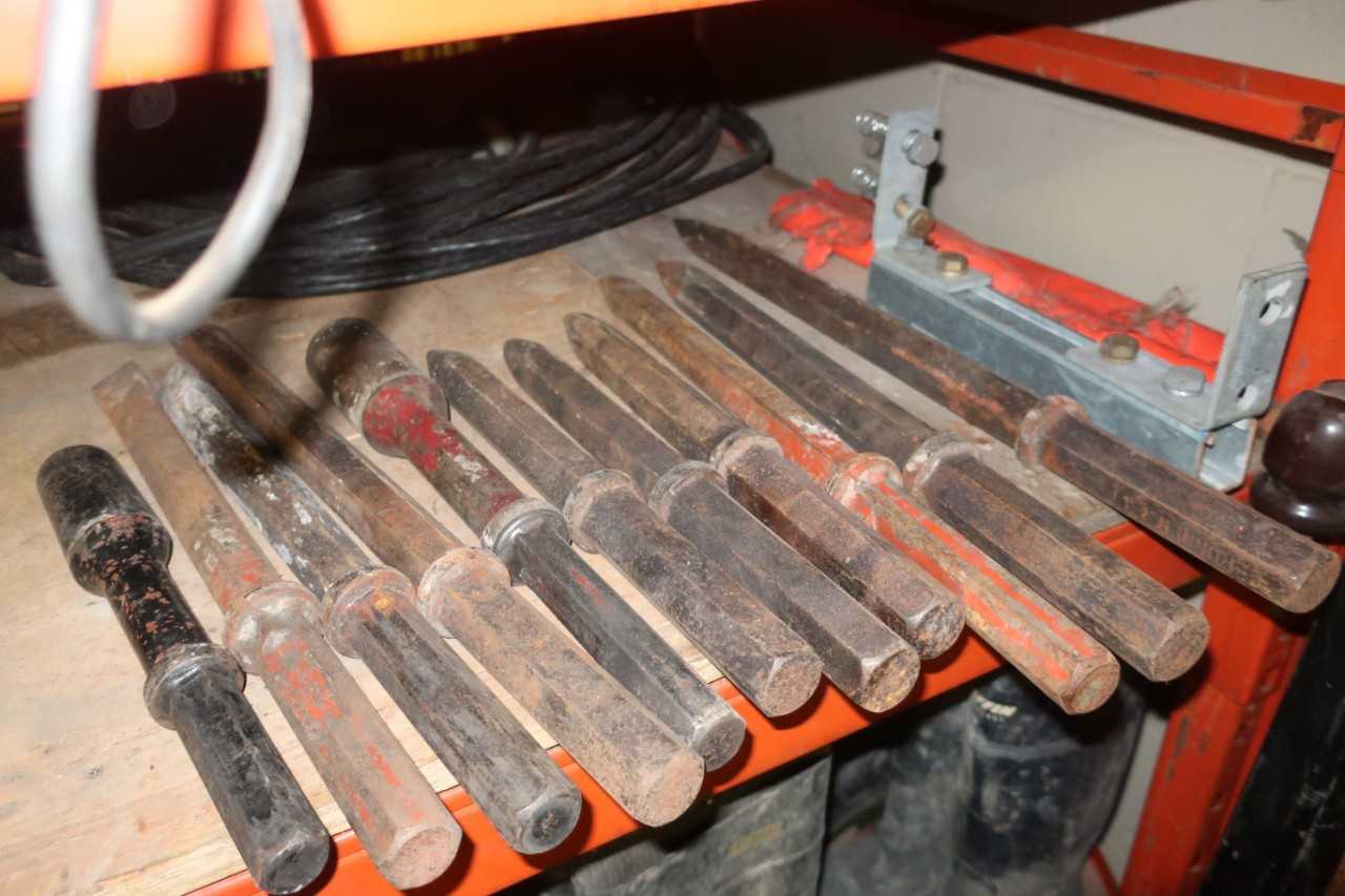 LOT OF ASSORTED JACK HAMMER IMPACT BITS, BRUNNER - ELECTRIC POWER TOOLS