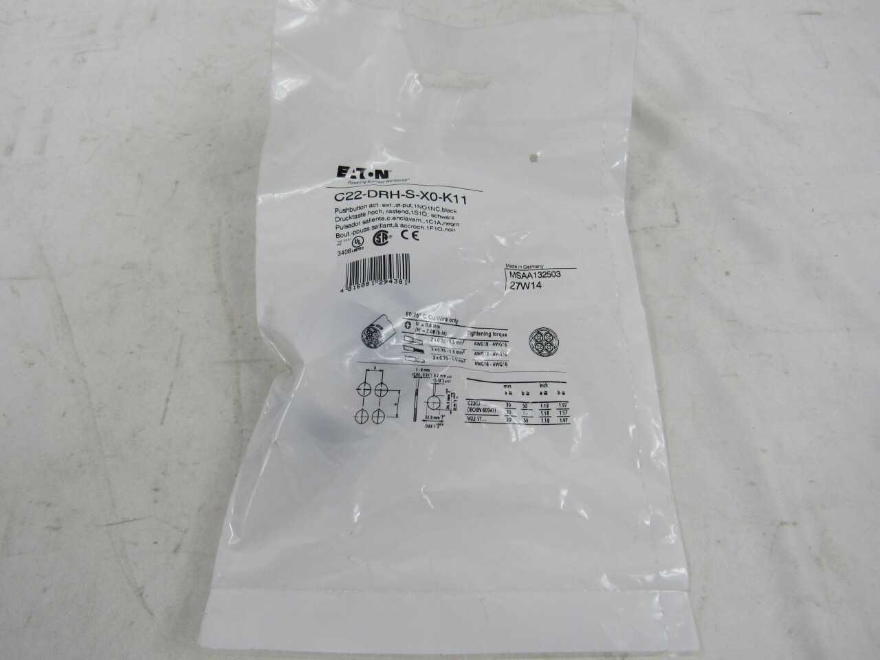 Quantity of 49x C22-DRH-S-X0-K11 Pushbuttons - VALVES