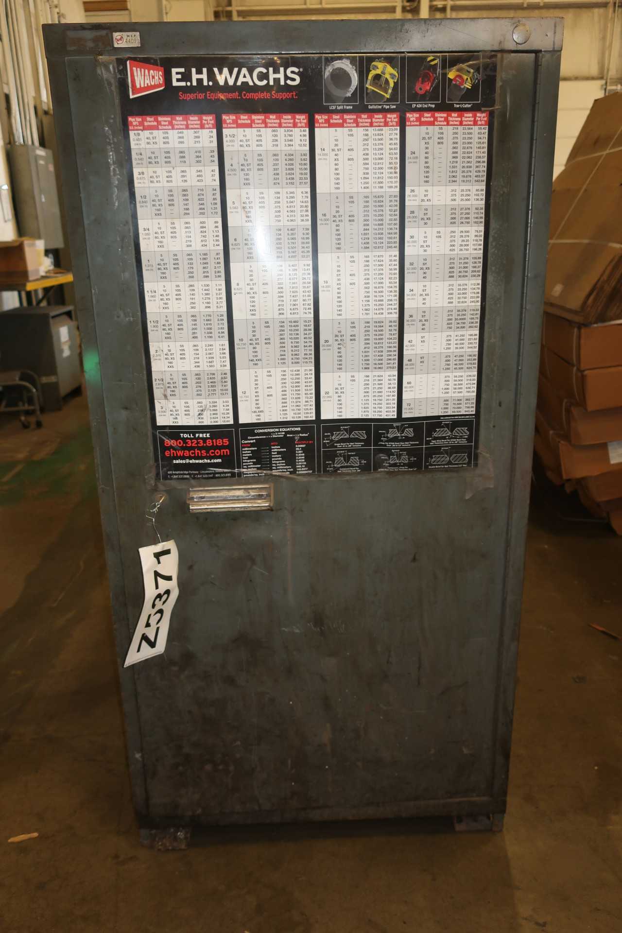 STANLEY VIDMAR 4 SHELF TOOL STORAGE CABINET WITH WELDING CONTENTS - TOOL STORAGE