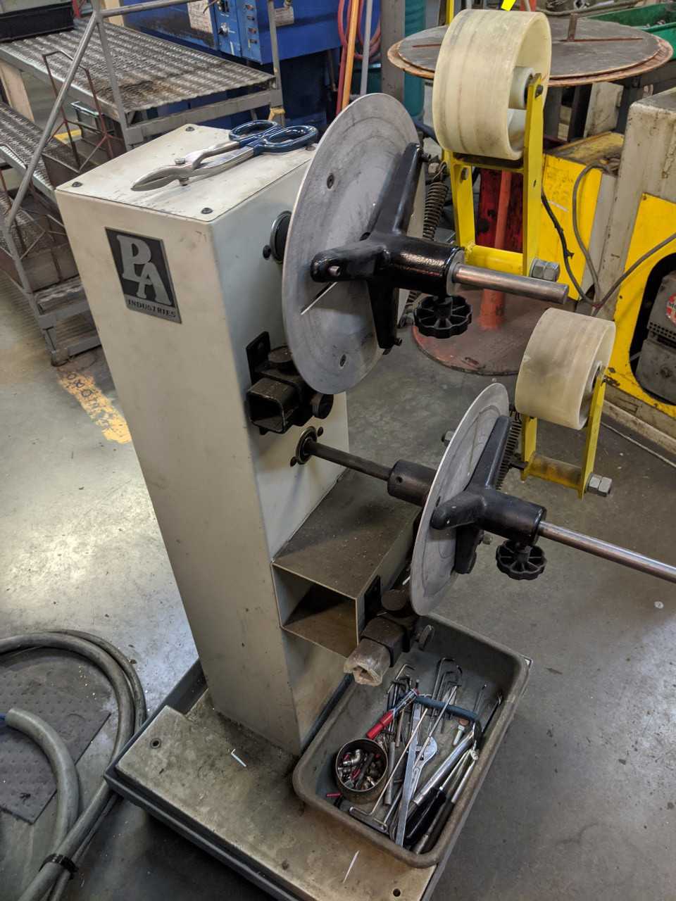 Dual Fixed Rewind Payoff Stand DSR75 HDA PA Industries max 75 pound spools - MACHINING ACCESSORIES & TOOLING
