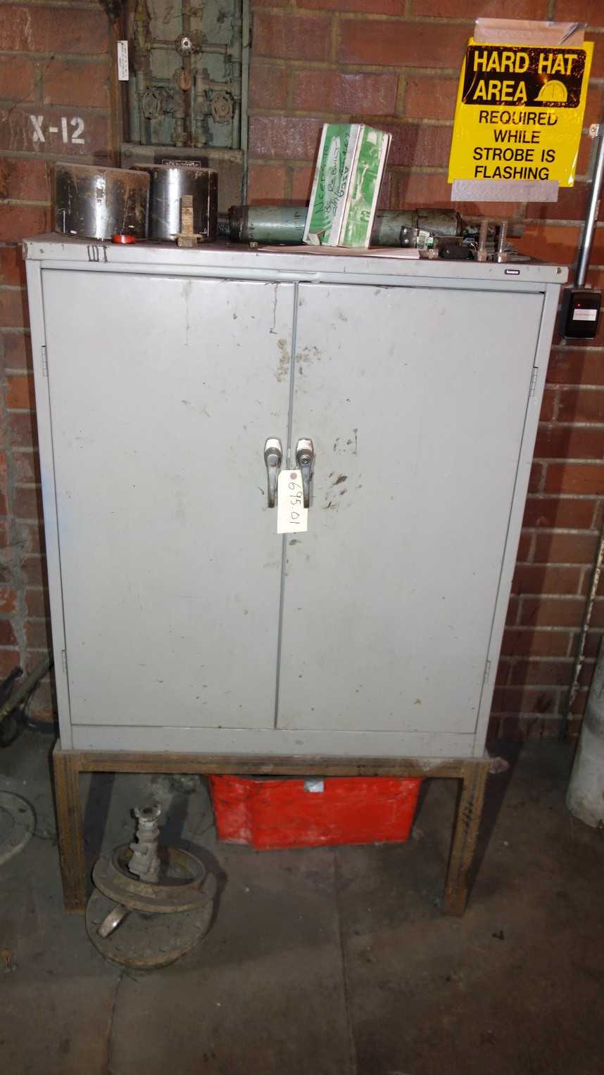 CABINET W/ CONTENTS, ASSORTED MRO ELECTRICAL - INDUSTRIAL PARTS