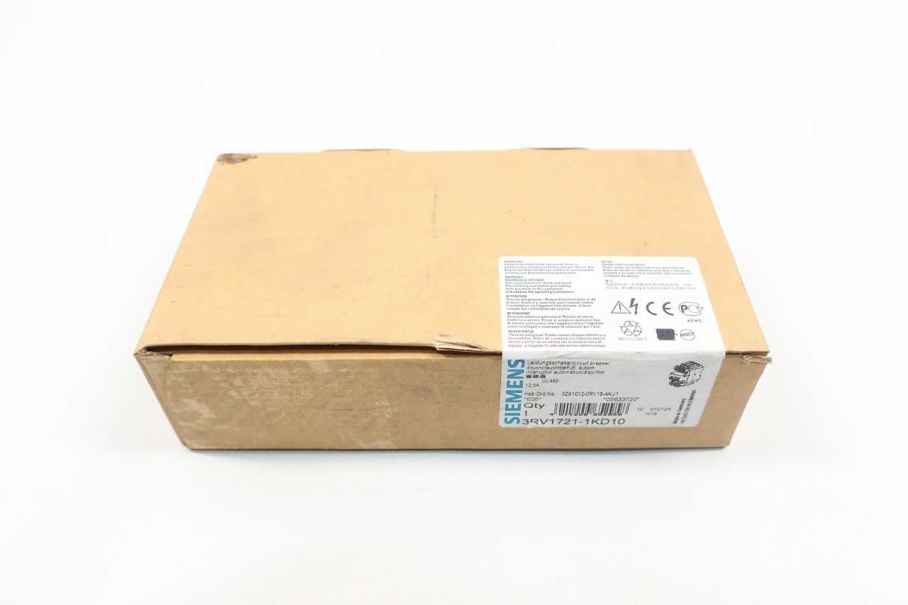 SIEMENS 3RV1721-1KD10 12.5A AMP OTHER CIRCUIT BREAKER - CIRCUIT BREAKERS SIEMENS 3RV1721-1KD10 12.5A AMP OTHER CIRCUIT BREAKER - CIRCUIT BREAKERS