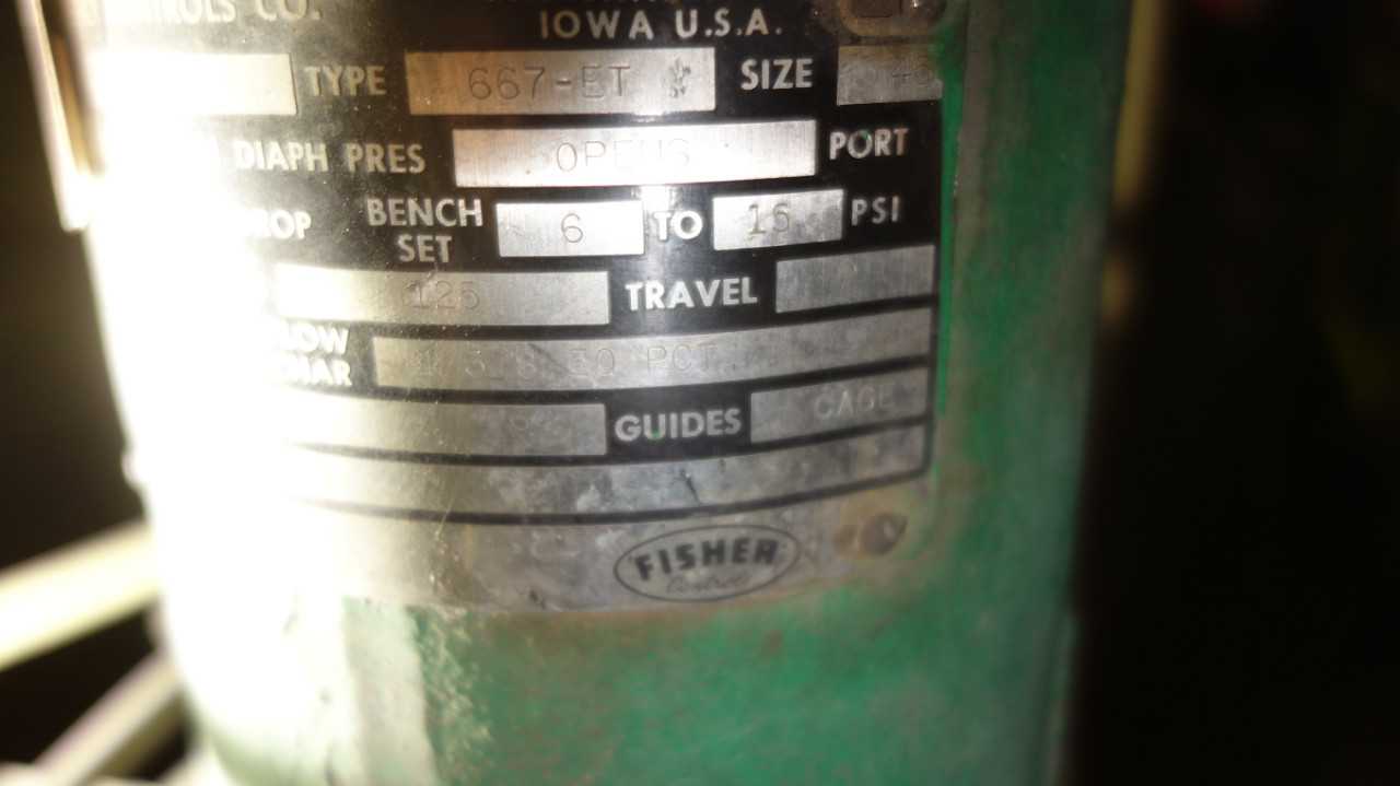 FISHER 4IN ET-667 125 IRON CONTROL VALVE - MISCELLANEOUS