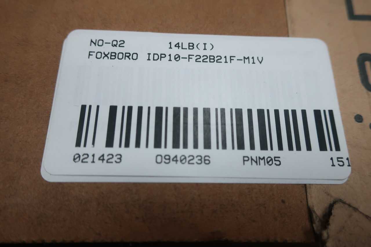 FOXBORO IDP10-F22B21F-M1V FIELDBUS 0-200IN-H2O PRESSURE TRANSMITTER - INSTRUMENTATION
