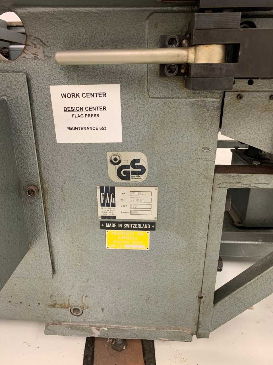 FAG Screen Printer - PACKAGING