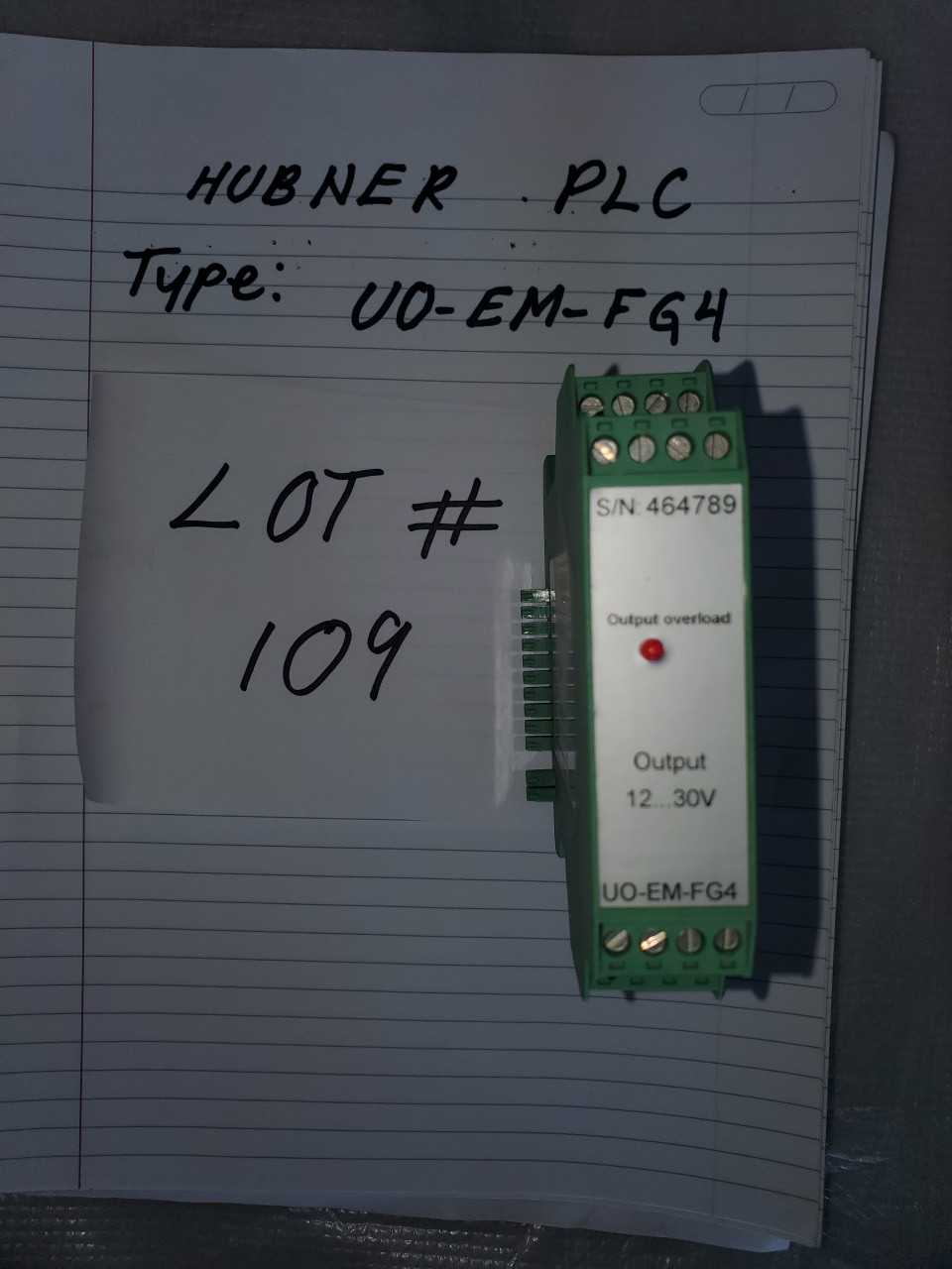 HUBNER PLC TYPE UO-EM-FG4 - AUTOMATION & CONTROLS