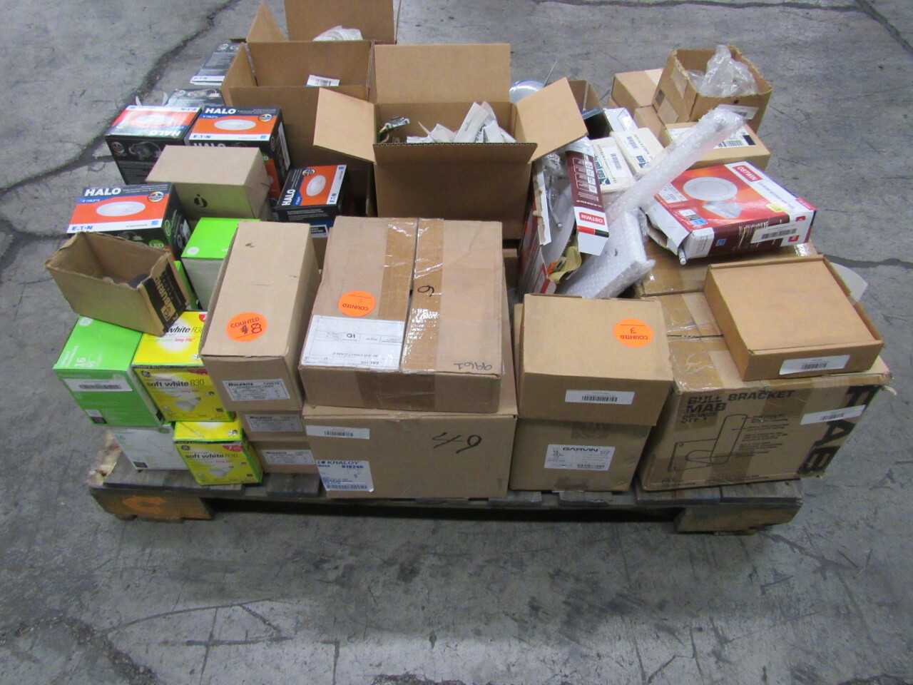 Pallet of 427x Assorted Contacts, Lights, LEDs, Fuses, Electrical Conduit/Fittings & More - ELECTRICAL COMPONENTS