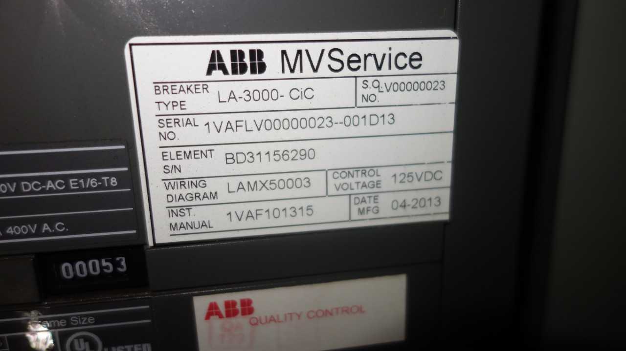 X10 SECTIONS OF ABB SACE EMAX SWITCHGEAR BREAKERS - CIRCUIT BREAKERS