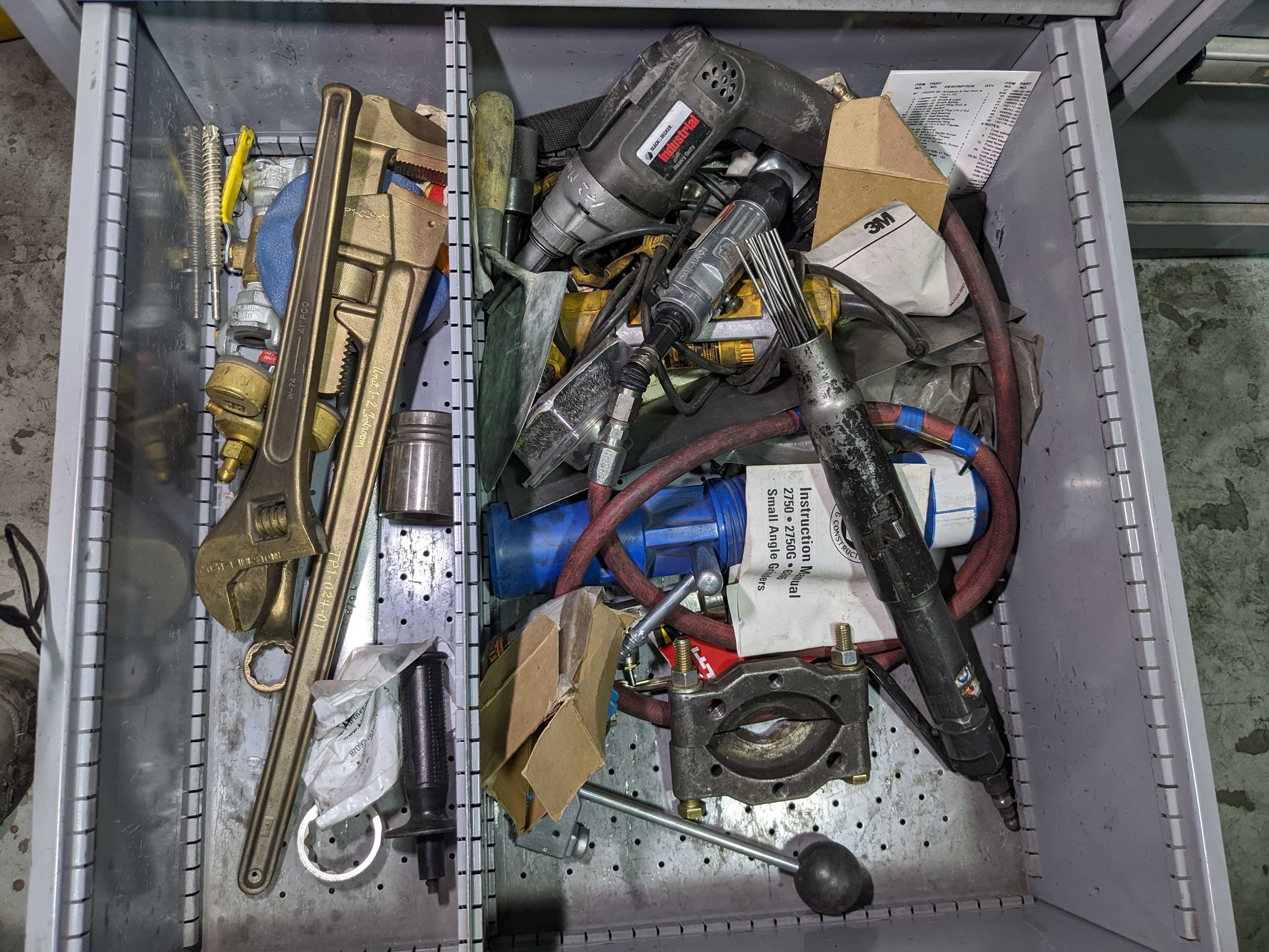 CABINET AND CONTENTS - ELECTRIC POWER TOOLS