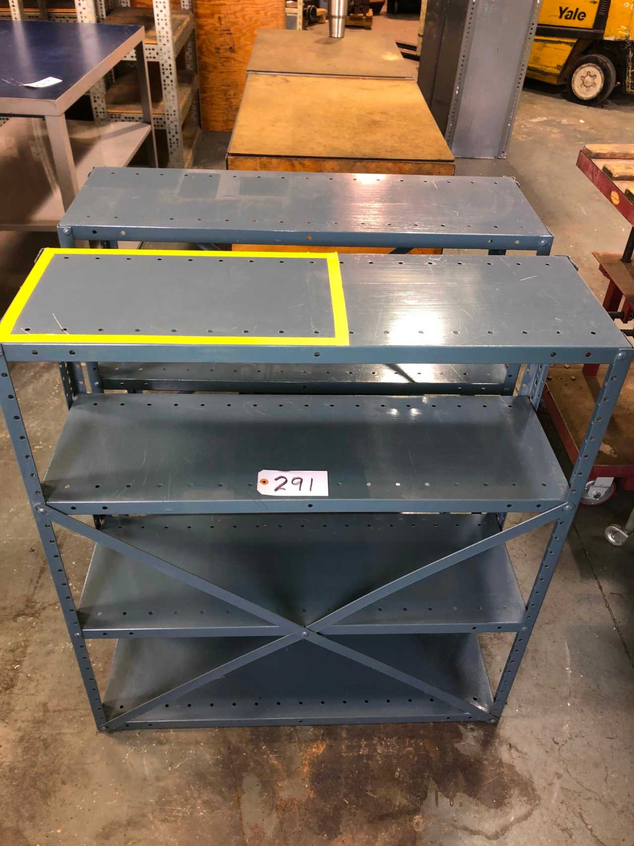 Lot of 2, 4 shelf racks - SHELVING