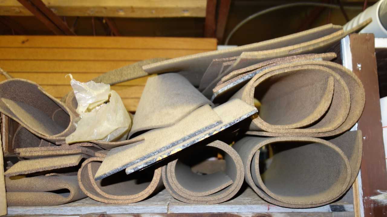 CONTENTS OF PIGEON HOLE CABINET, ASSORTED CANS OF CHEMICAL COMPOUNDS, JOINT AND TERMINAL COMPOUND, OIL PACKED VARNISHED GLASS TAPE, JERRY CANS, INSULATING OIL, ESSO - ELECTRICAL COMPONENTS