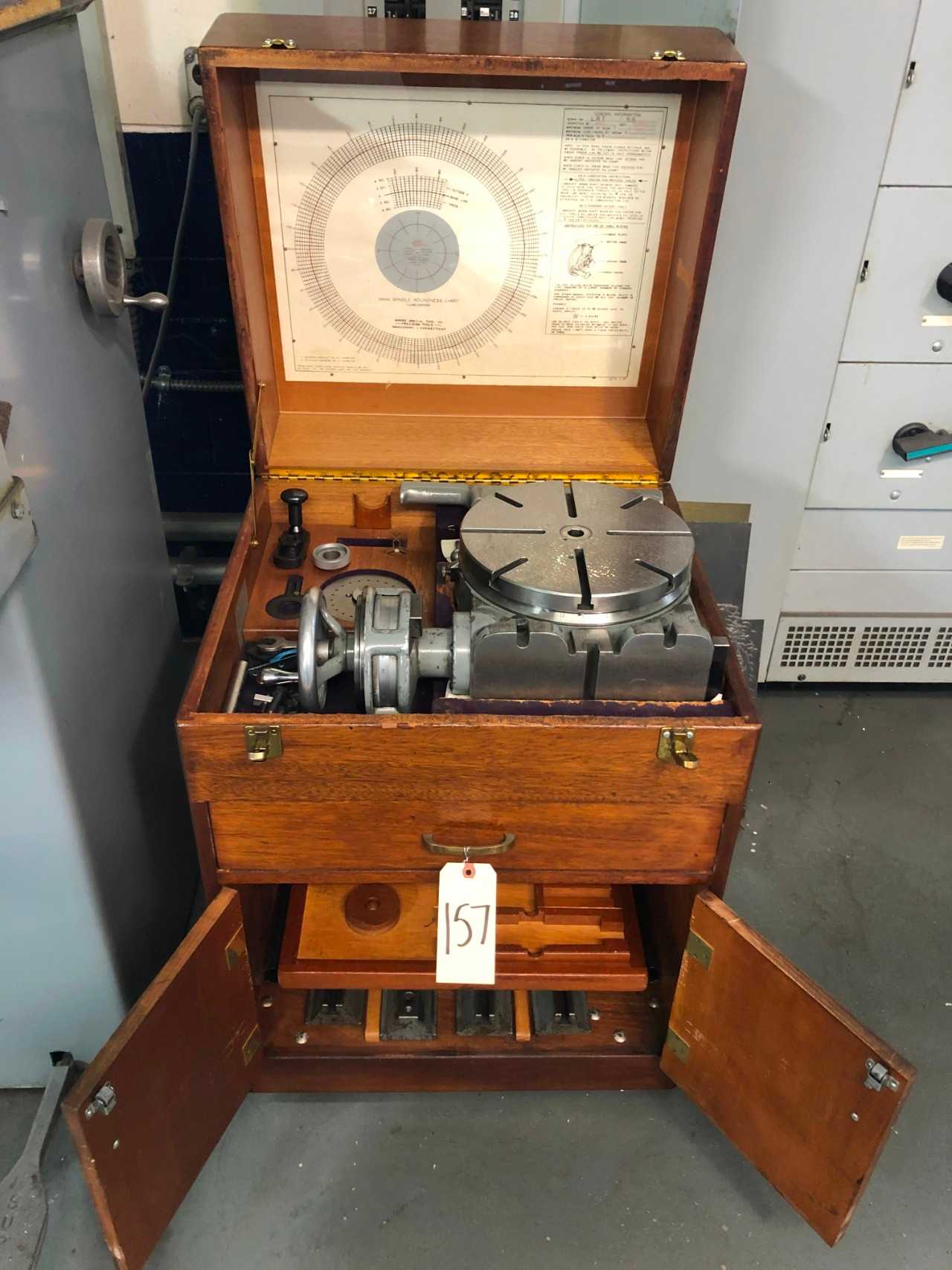 Moore Cabinet with Moore Rotary Table & Parallel's - MACHINING ACCESSORIES & TOOLING