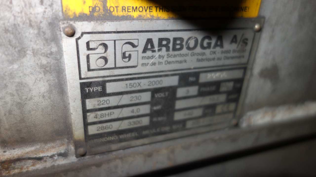 ARBOGA 150X-2000 BELT SANDER - MISCELLANEOUS