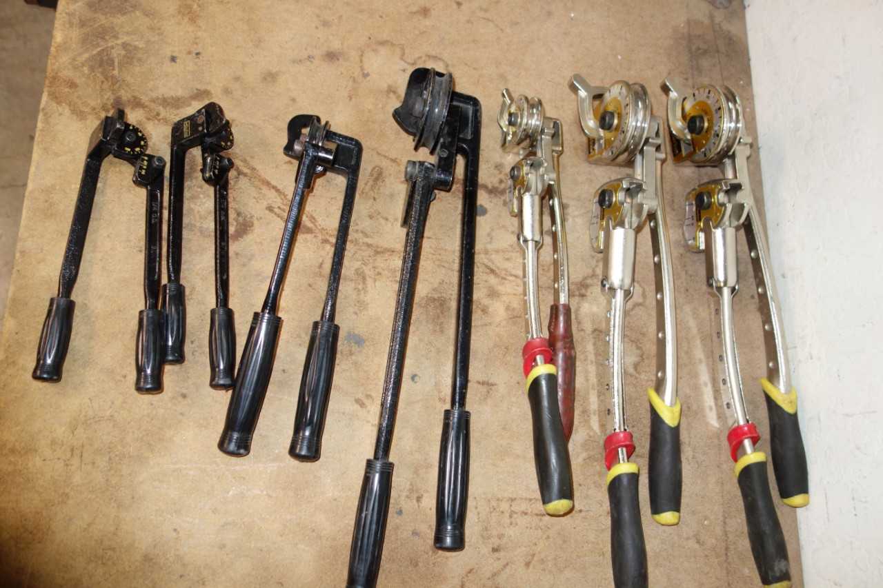 Lot of 7 Parker Tube Benders 1/4" 3/8" and 1/2" - HAND TOOLS