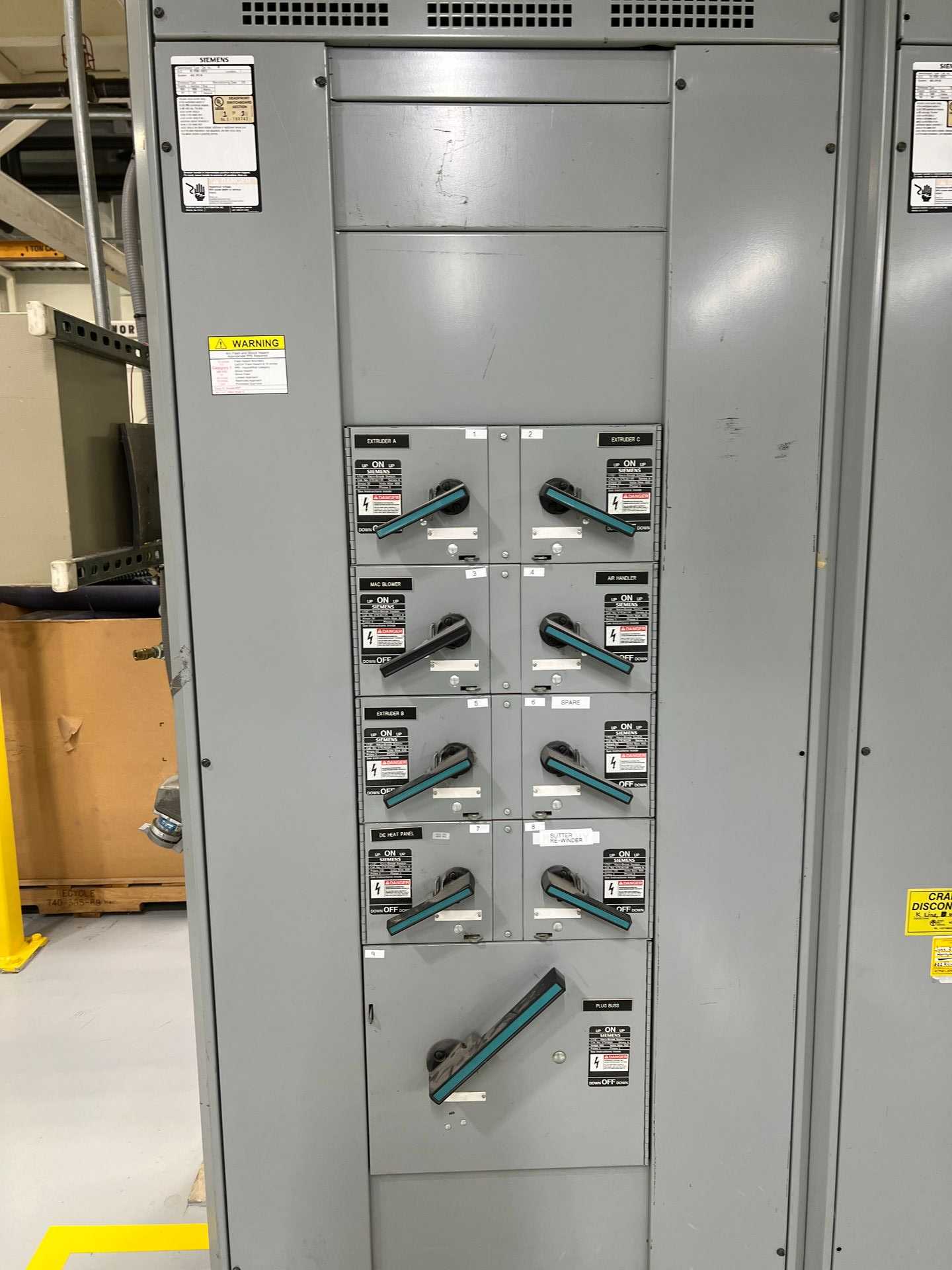 2002 SIEMENS SB SWITCHBOARD - AUTOMATION & CONTROLS