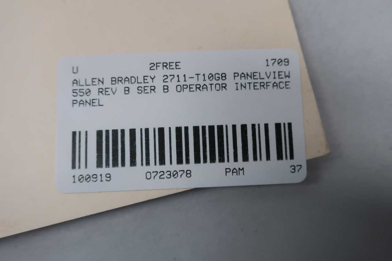 ALLEN BRADLEY 2711-T10G8 PANELVIEW 550 REV B SER B OPERATOR INTERFACE PANEL - AUTOMATION & CONTROLS
