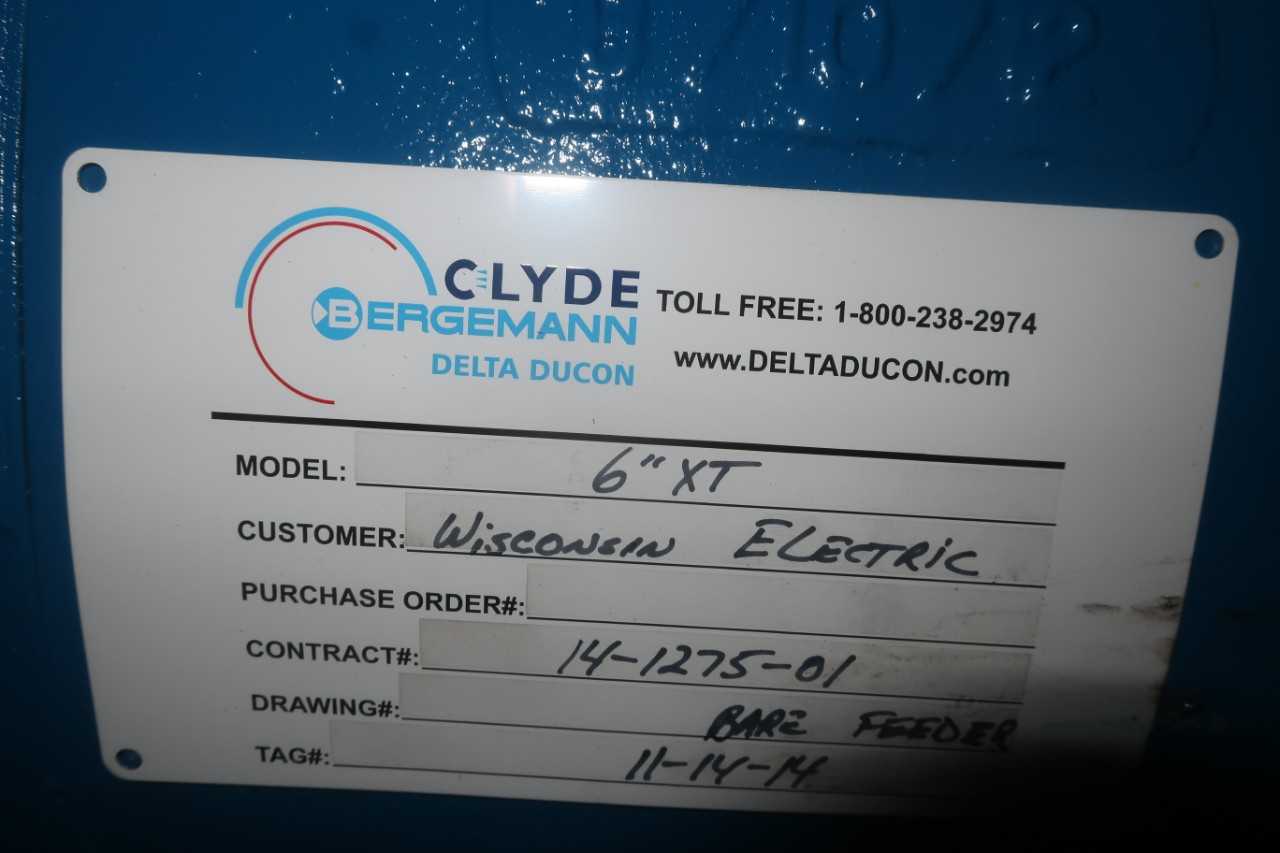 LOT OF 2 CLYDE BERGMANN 6IN XT ROTARY FEEDER/AIRLOCK ASSEMBLY - ROTARY LOBE BLOWER