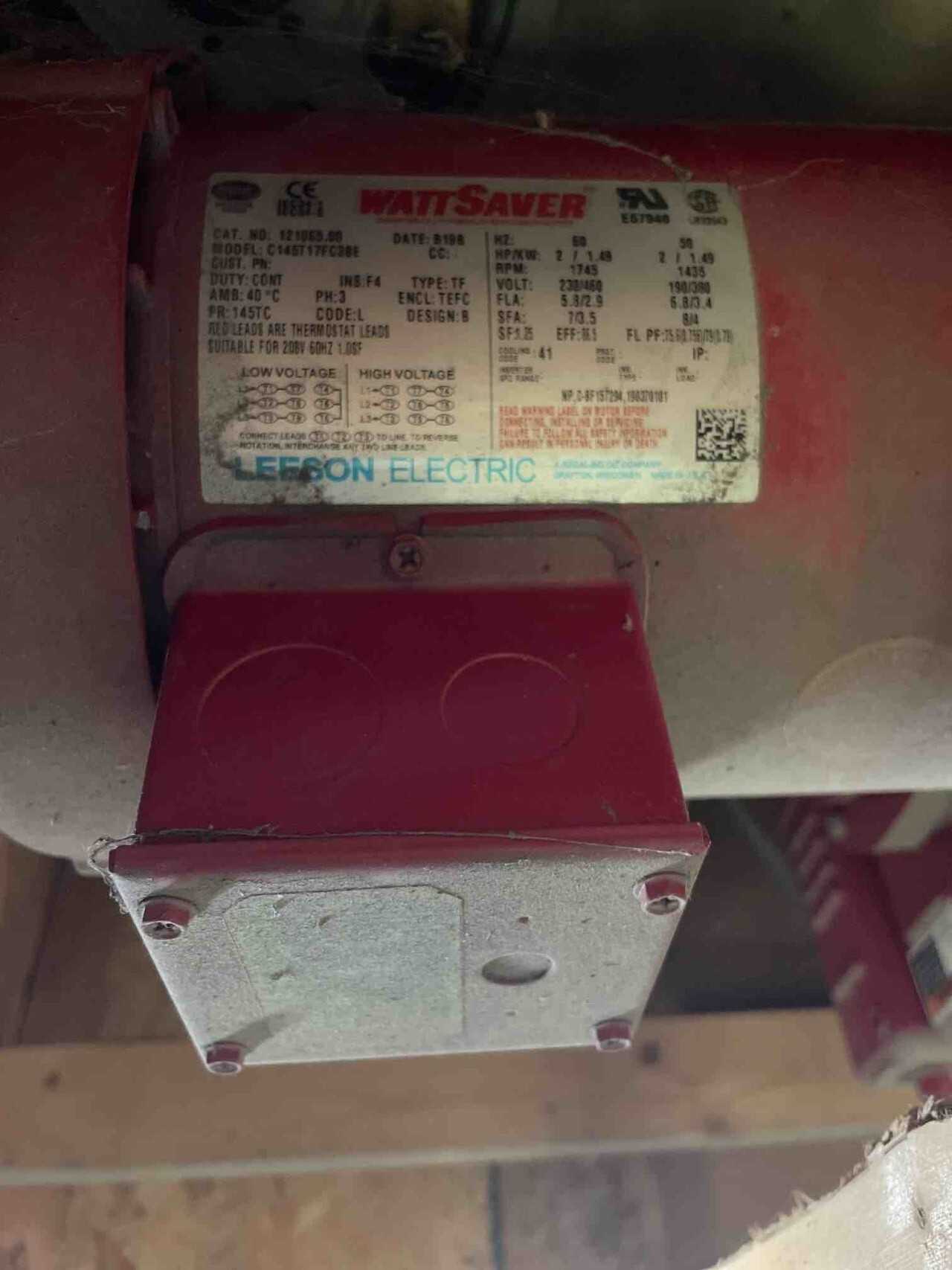 LEESON ELECTRIC MOTOR C14ST17FC388 - ELECTRIC MOTORS