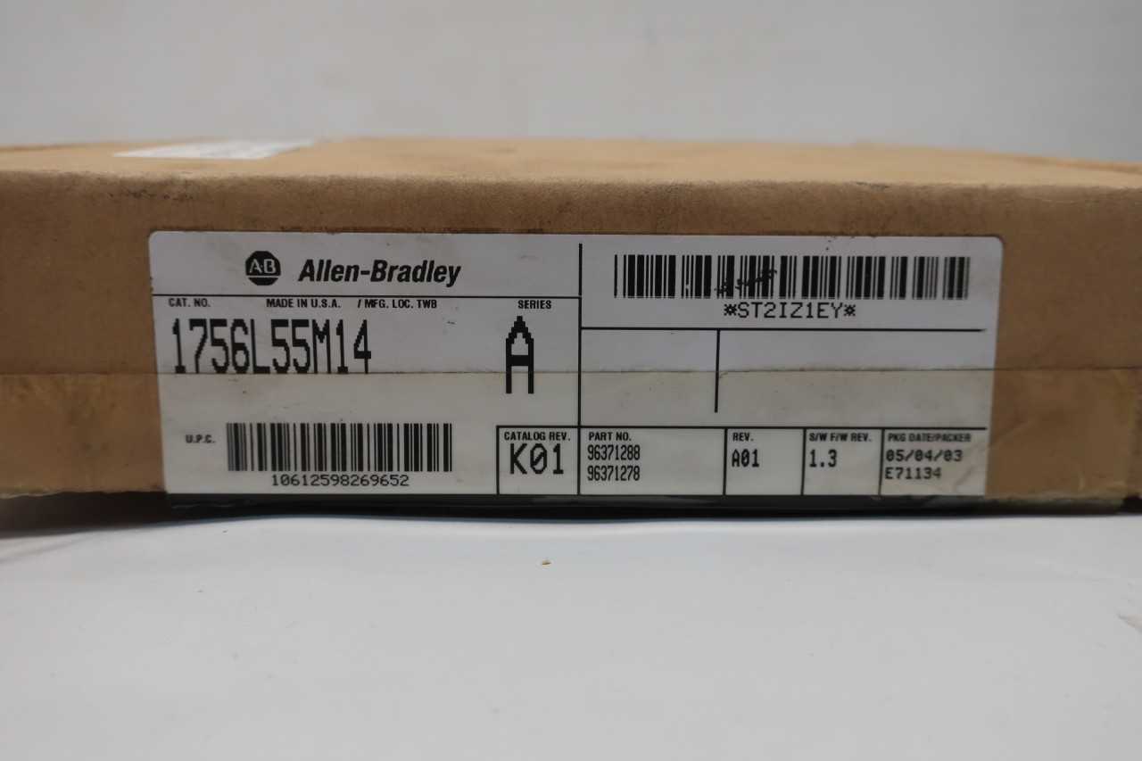 ALLEN BRADLEY 1756-L55M14 PROCESSOR UNIT - AUTOMATION & CONTROLS