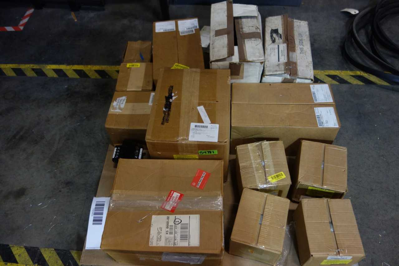 1 PALLET OF ASSORTED ELECTRICAL TRANSFORMERS, DICONNECT SWITCHES, DC MOTORS- ABB, EATON SQUARE D, GENERAL ELECTRIC - CONTROL TRANSFORMERS
