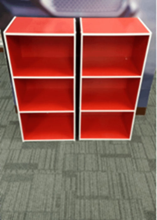 6-Compartment Shelving Unit (Red) - SHELVING 6-Compartment Shelving Unit (Red) - SHELVING