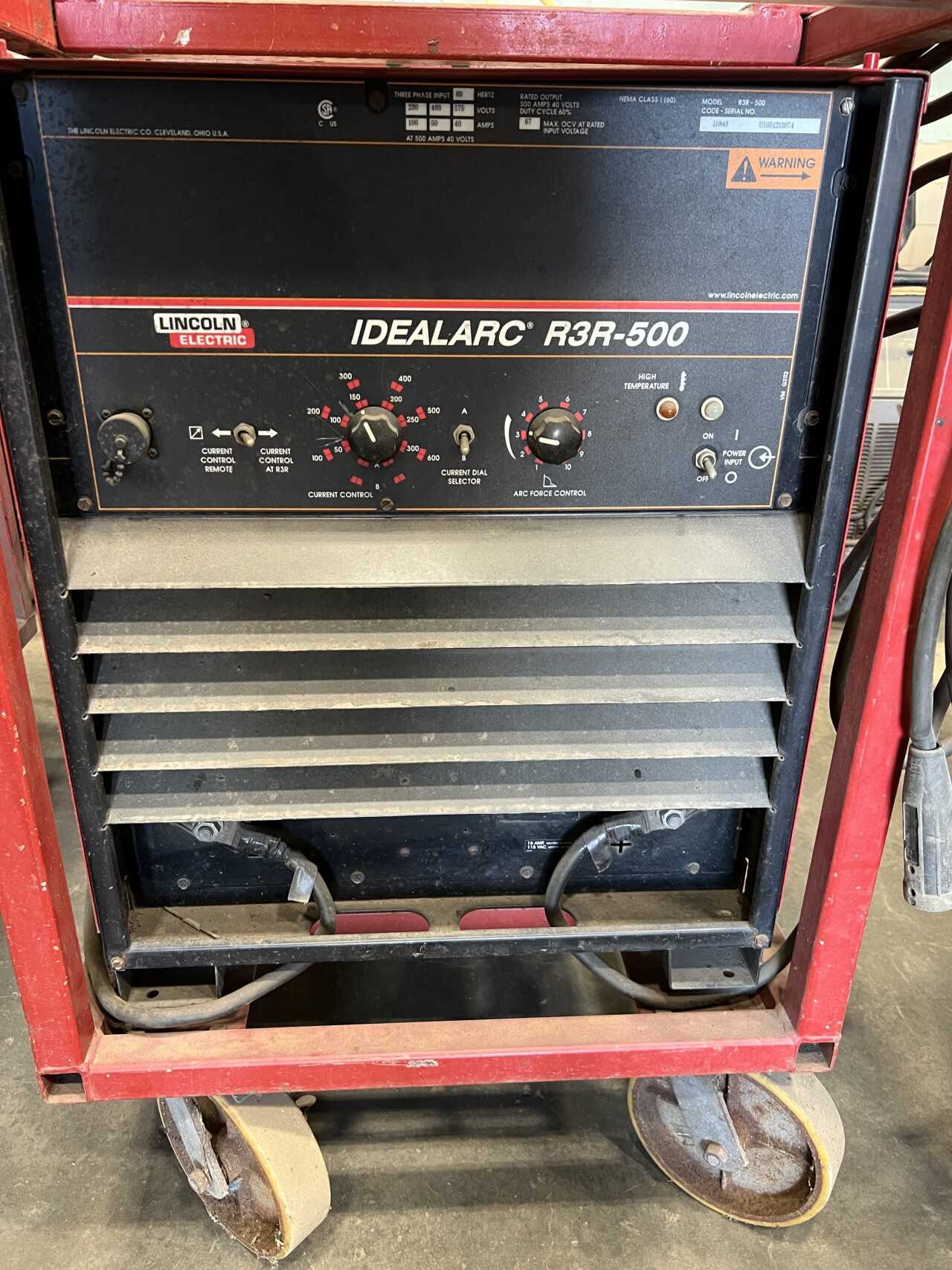 Lincoln Electric Idealarc R3R-500 TIG Welder - WELDING EQUIPMENT