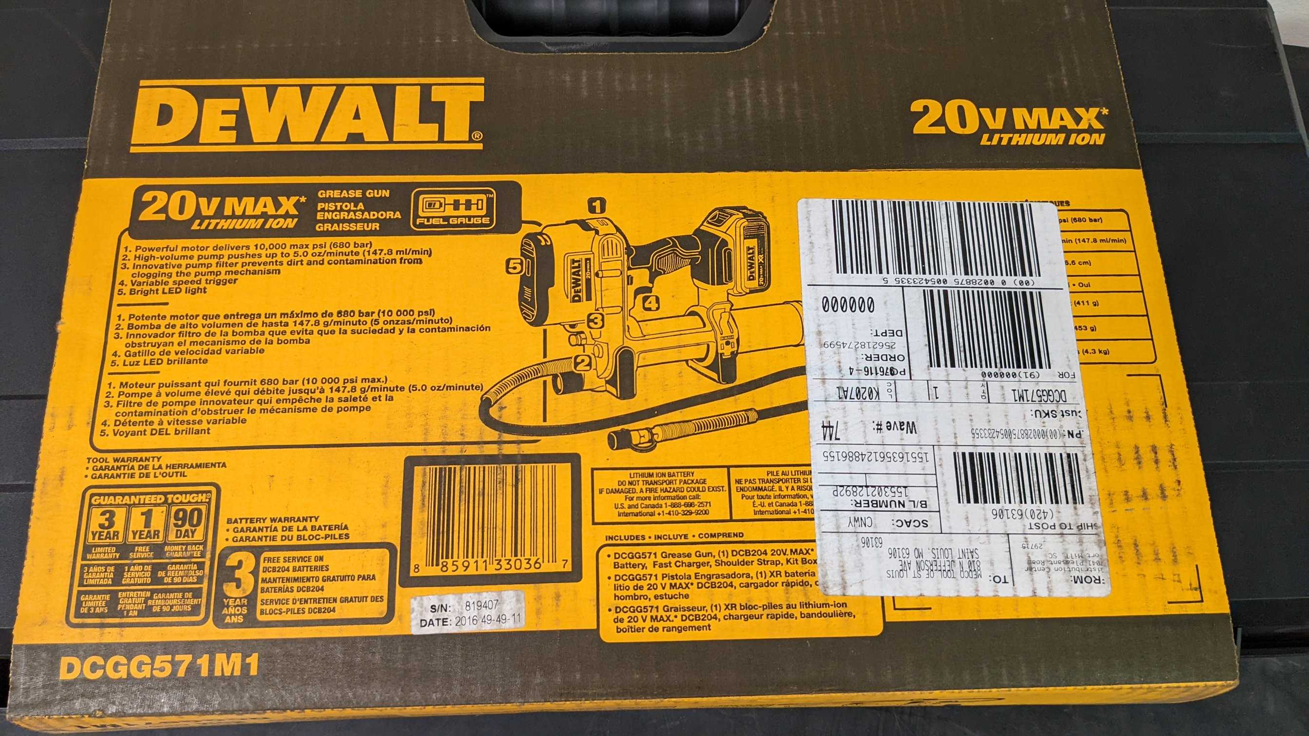 GREASE GUN KIT - ELECTRIC POWER TOOLS