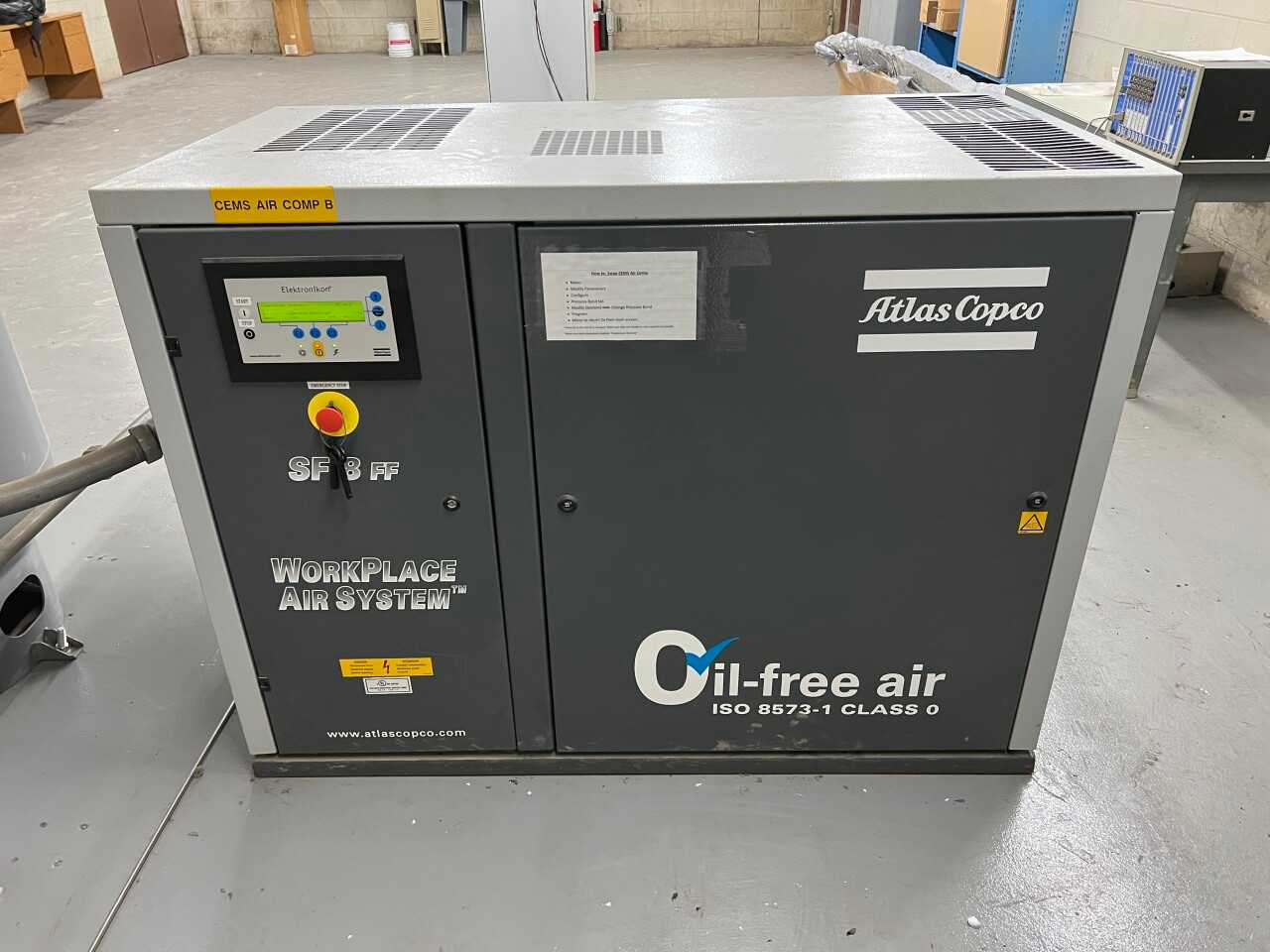 Atlas Copco SF8 rotary scroll air compressor - AIR COMPRESSORS Atlas Copco SF8 rotary scroll air compressor - AIR COMPRESSORS