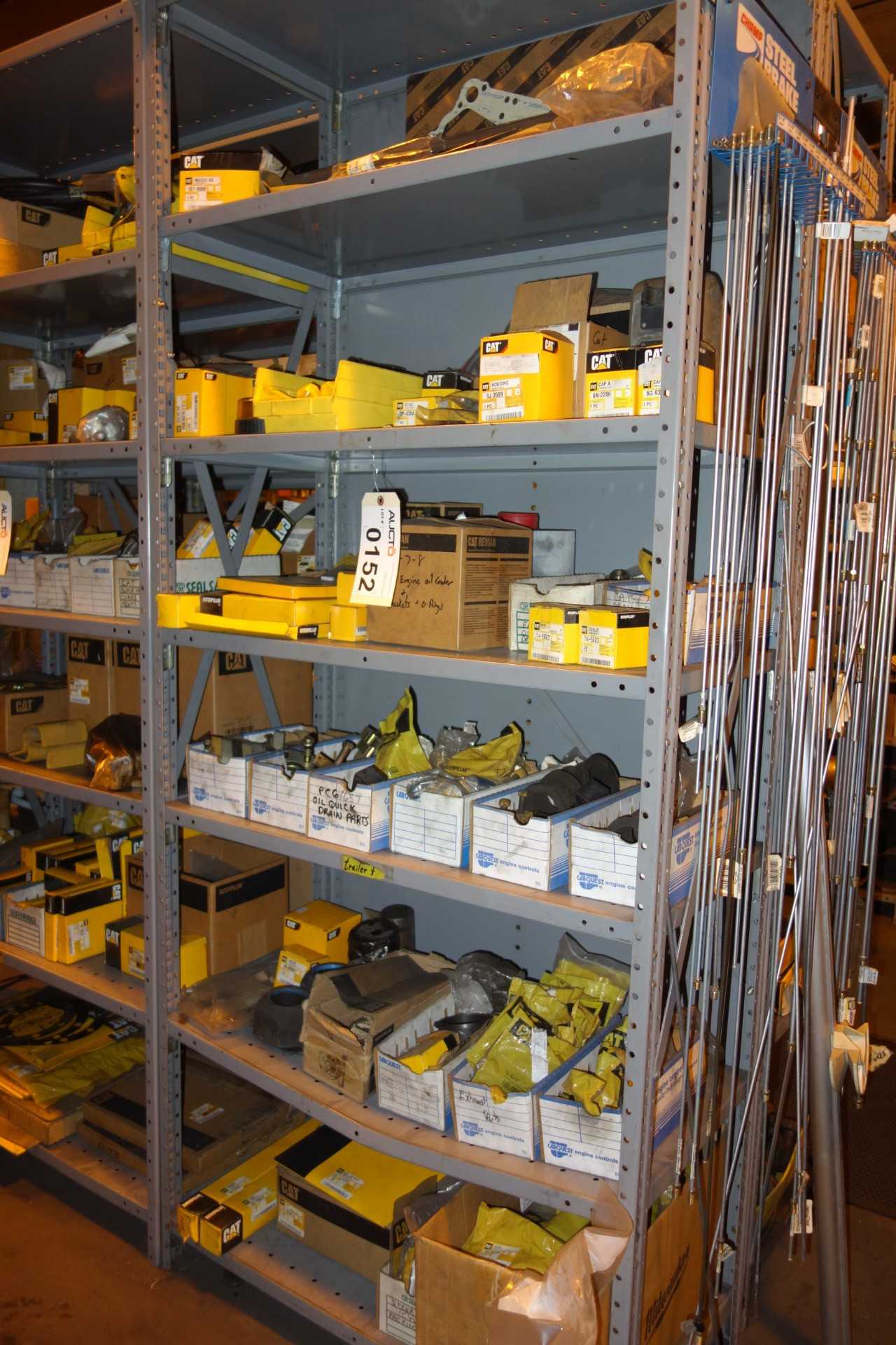 CONTENTS OF SHELVING, CAT HEAVY EQUIPMENT PARTS - SHELVING
