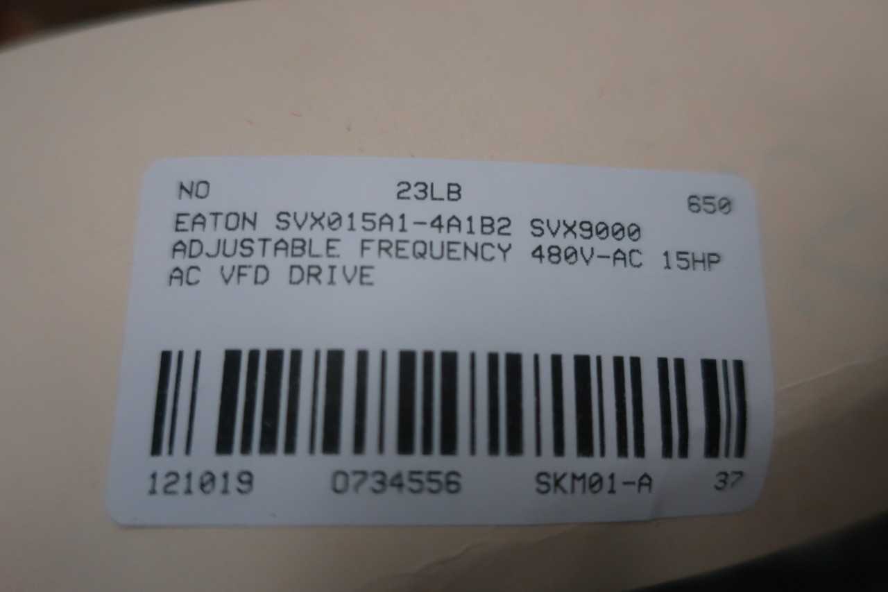 Eaton SVX015A1-4A1B2 Svx9000 Adjustable Frequency Drive 380-500v-ac 0-320hz 15hp - MOTOR DRIVES
