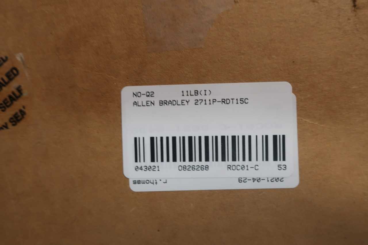 ALLEN BRADLEY 2711P-RDT15C PANELVIEW PLUS 1500 OPERATOR INTERFACE - AUTOMATION & CONTROLS