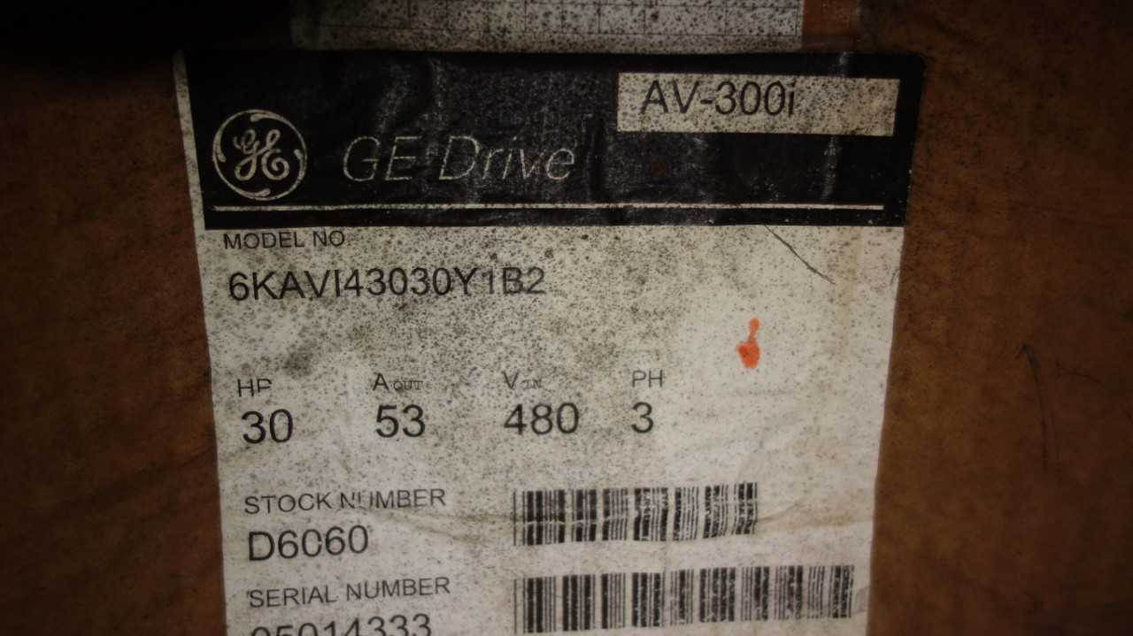 GENERAL ELECTRIC 6KAVI43030Y1B2 AV-300I 30HP DRIVE - ELECTRIC MOTORS