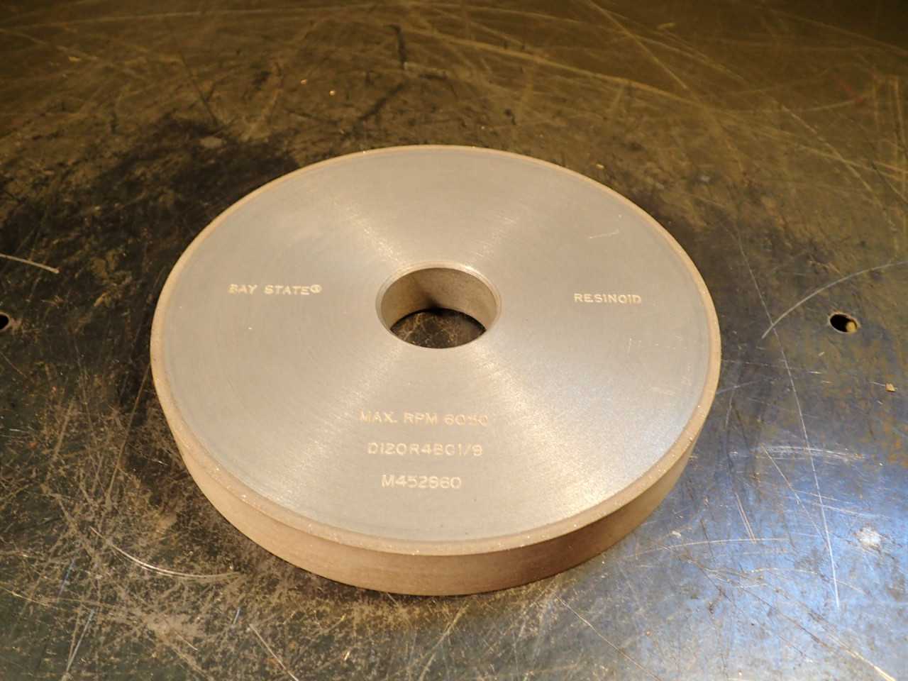 Bay State Resinoid 6050rpm Bonded Diamond Grinding Wheel 1.25 Bore 3/4 Thk 6" OD - GRINDING MACHINES