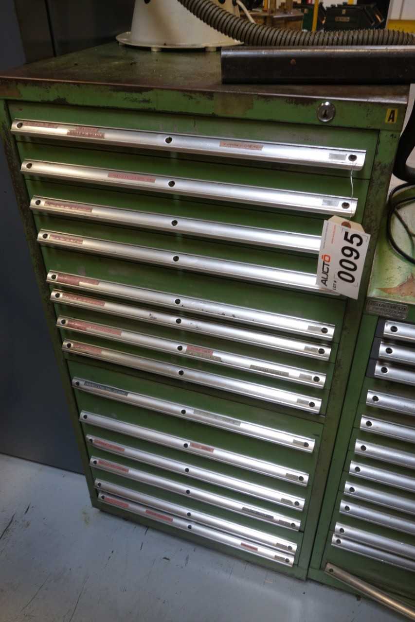 Lista Deluxe Tool cabinet with taps, drills, boring bars, tool holders - ELECTRIC POWER TOOLS