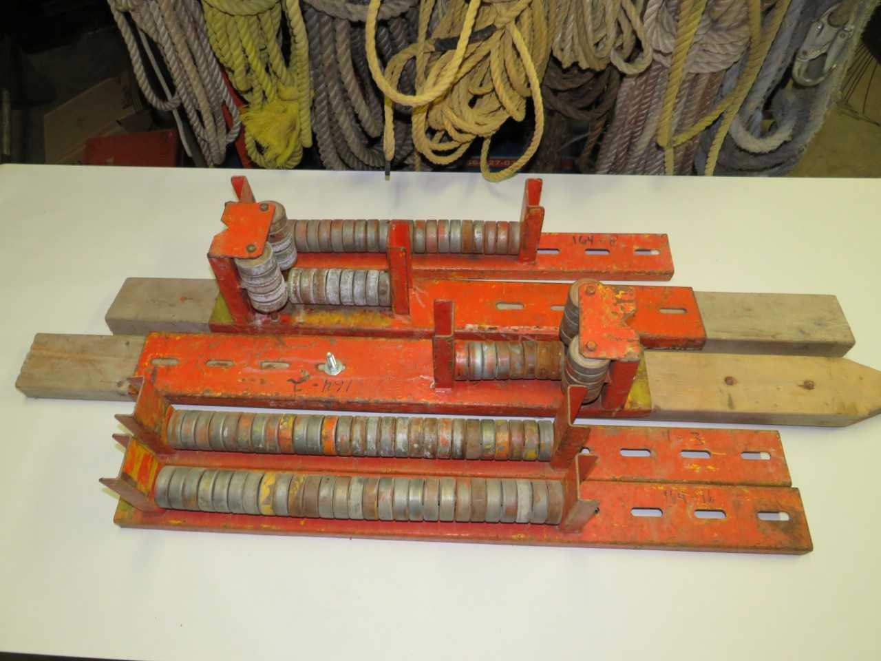 LOT OF 5 ASSORTED 6" TO 19" FIXED TRAY ROLLER - TRAILER MOUNTED EQUIPMENT