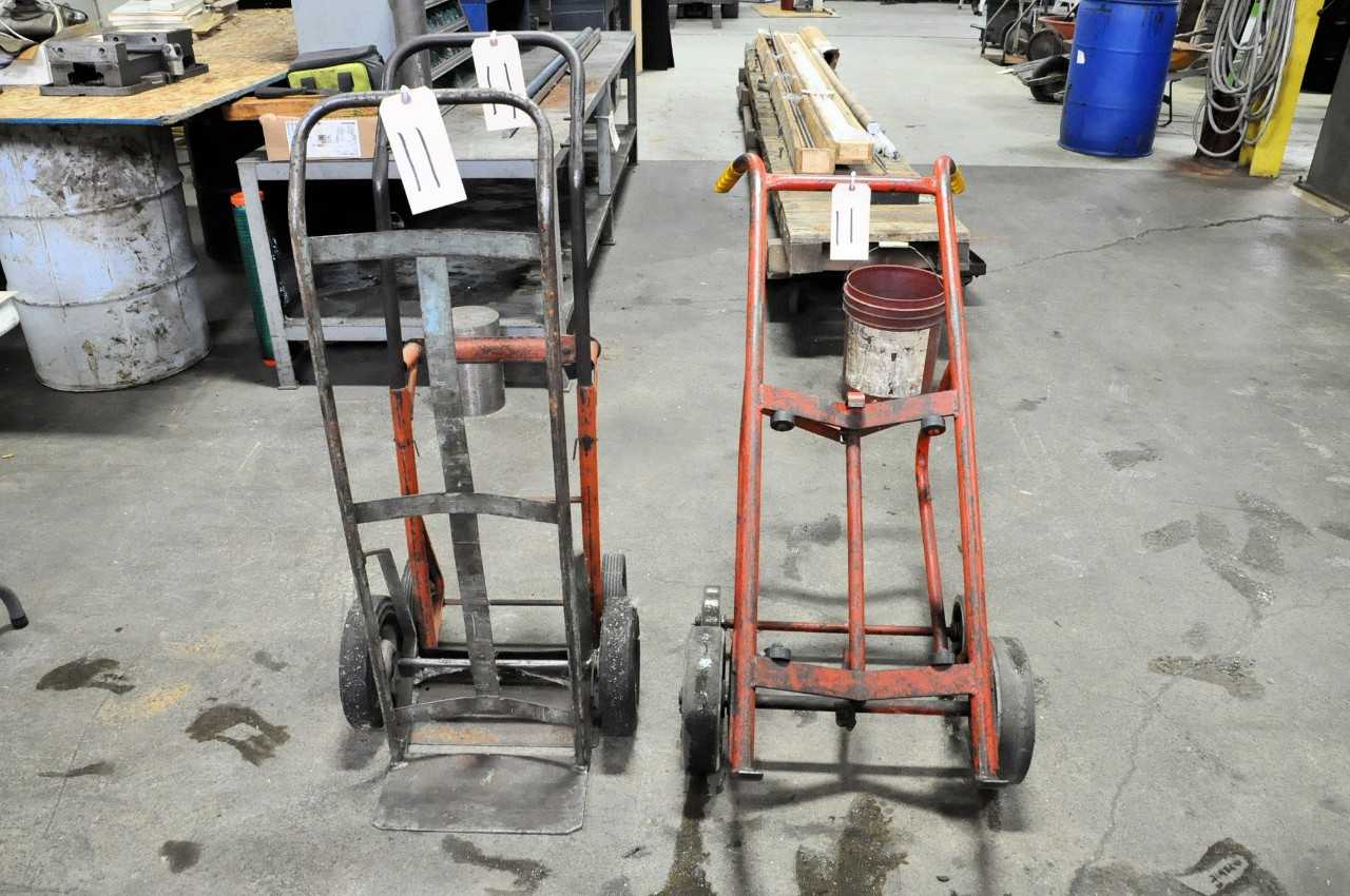 2-Wheel Hand Carts and 1 2-Wheel Barrel Dollie - MACHINING EQUIPMENT