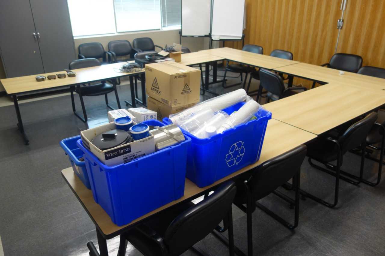 6x office tables 60" x 30" with 15x Safco chairs (DELAYED REMOVAL) - PLANT & FACILITY